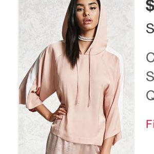 Satin Hoodie Top Forever 21 Brand New